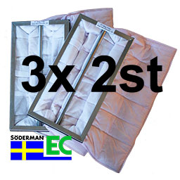 Filterpaket 3-pack Heru 75 S/90 S EC/100 S EC Eko-0