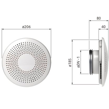 Väggdon Systemair BOR-R-125-SW-451426