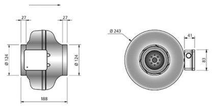 Kanalfläkt Östberg CK 125C EC-2081