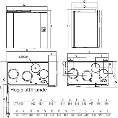 Systemair VTR 500-6615