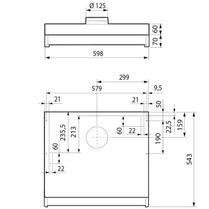 Spiskåpa Systemair Monolit - EC Vit-983333